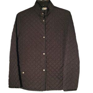 Sigrid Olsen Sport Snap Front Light Weight Lined Quilted Jacket Size Small